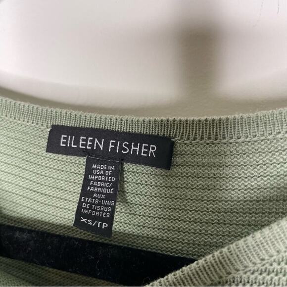 Eileen Fisher Sea Green Crewneck Tencel Sweater S Small - Picture 7 of 9